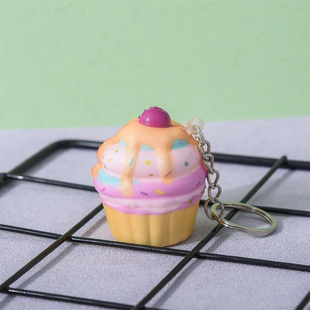 Забавные игрушки Kawaii очаровательны мороженое торт ароматический крем медленный брелок Снятие Стресса Игрушка Мобильный телефон ремни антистресс для детей