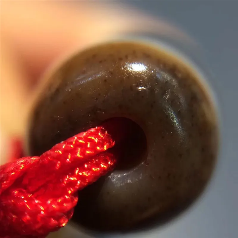 190810-1 Cinnabar 7 глаза бусины дзи 12 мм* 49 мм полный cinnabar точки большой мудростью Тотем амулеты талисман сокровище тонкие бусины