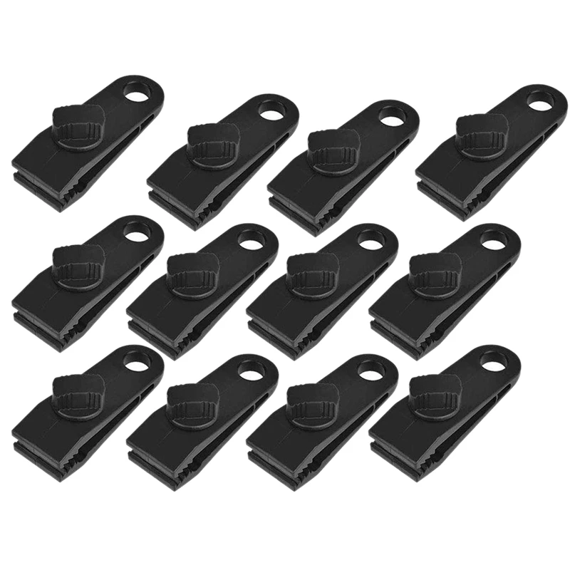 

12 Pcs Heavy Duty Multi-Purpose Thumb Screw Tarp Clips Clamps Fit for Holding Up Tarp, Canopy, Car Cover, Pool Cover, Boat Cover