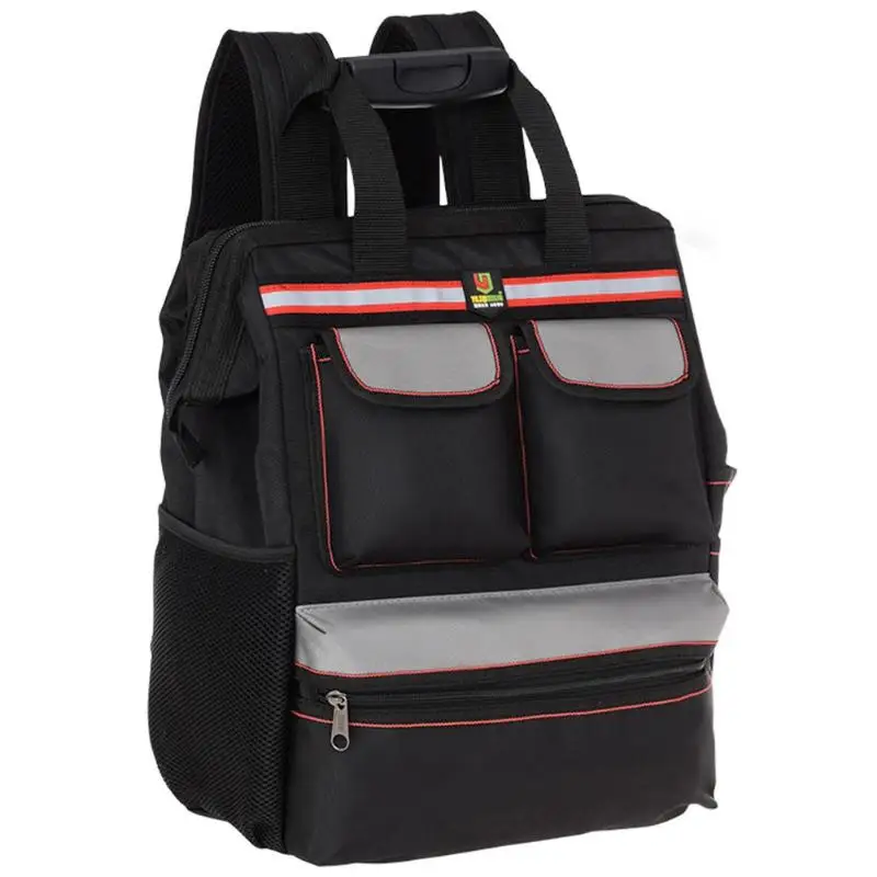 

Oxford Professional Tool Backpack Electrician Double Shoulders Storage Bags for Construction Elevator Exploration Worker Bags