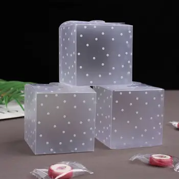 

50 pcs Transparent Giftbox for Cupcake Candy Cookies Ornament GiftsWedding