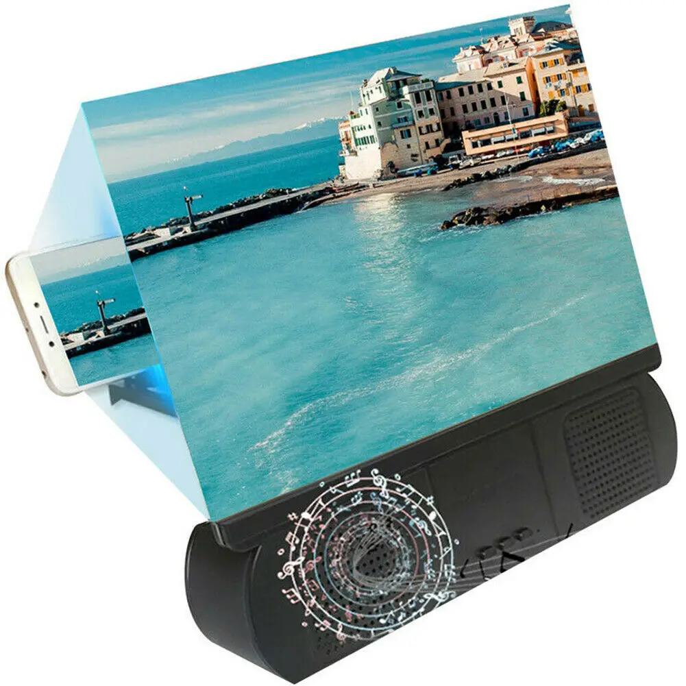 

Mobile Phone Holder with Screen Magnifier HD Video Amplifier Folding Enlarged Expander Desktop Bracket Stand Mount With Speaker