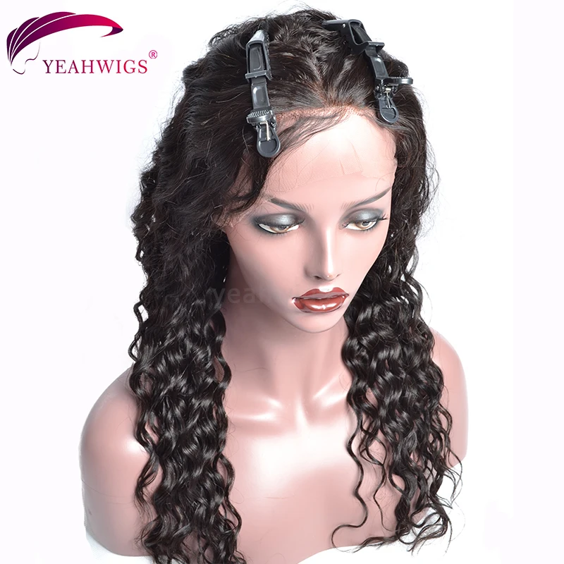 Парики из натуральных волос на кружеве с детскими волосами бразильские волосы Remy Свободные кудрявые парики на кружеве для черных женщин