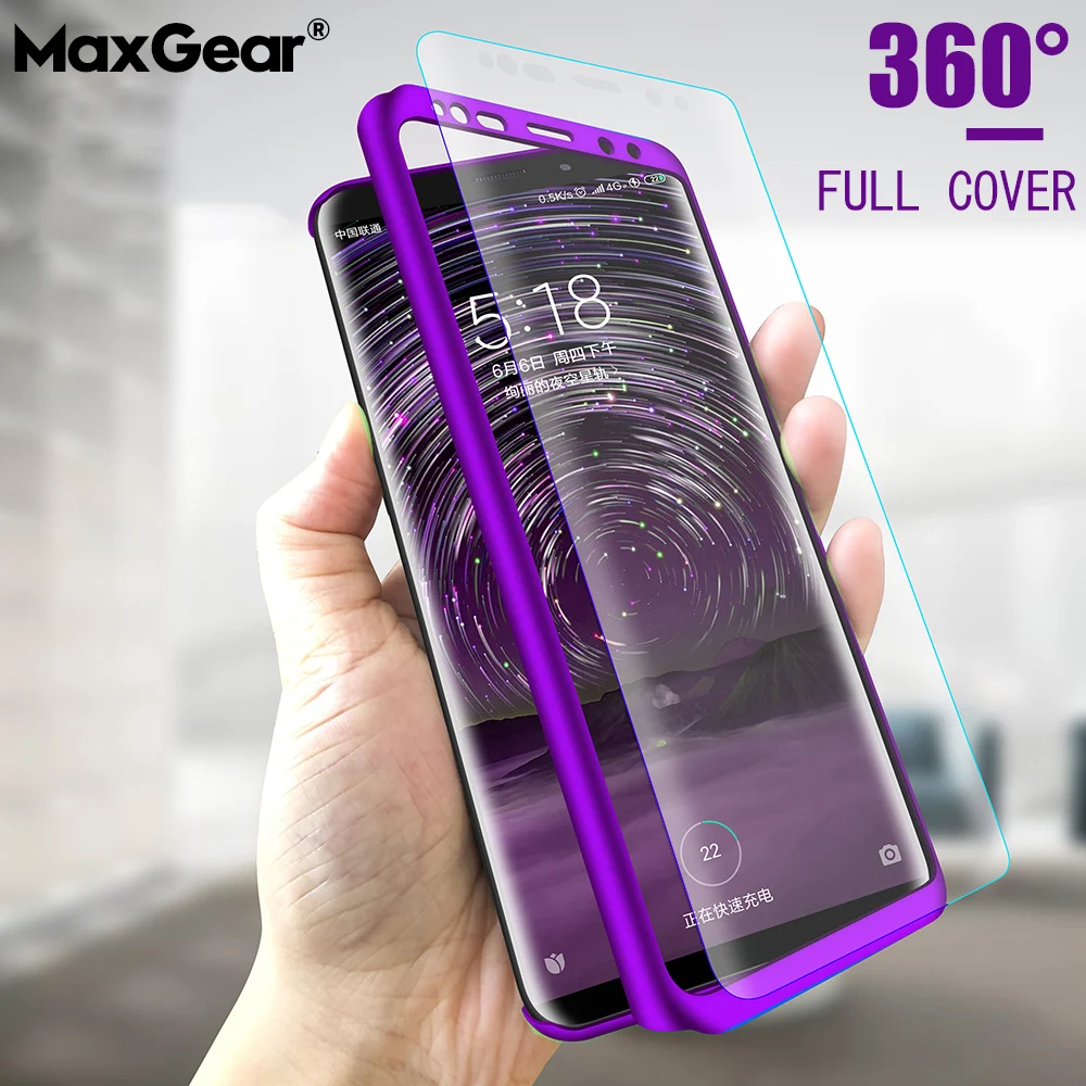 Чехол со стеклом для Samsung Galaxy S20 Ultra S10 S9 S8 Plus Note 10 Pro полная крышка A10 A20 A30 A40 A50 A51