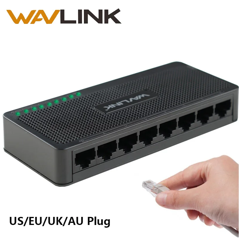 Переключатель Wavlink с 8 портами и поддержкой быстрой локальной сети 10/100 м|Сетевые