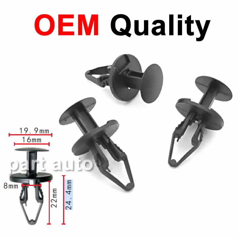 

100x /500x OEM Nylon Black Bumper Retaining Clip car plastic clip auto Clips and Fasteners for GM 11589293 for Opel 1816589