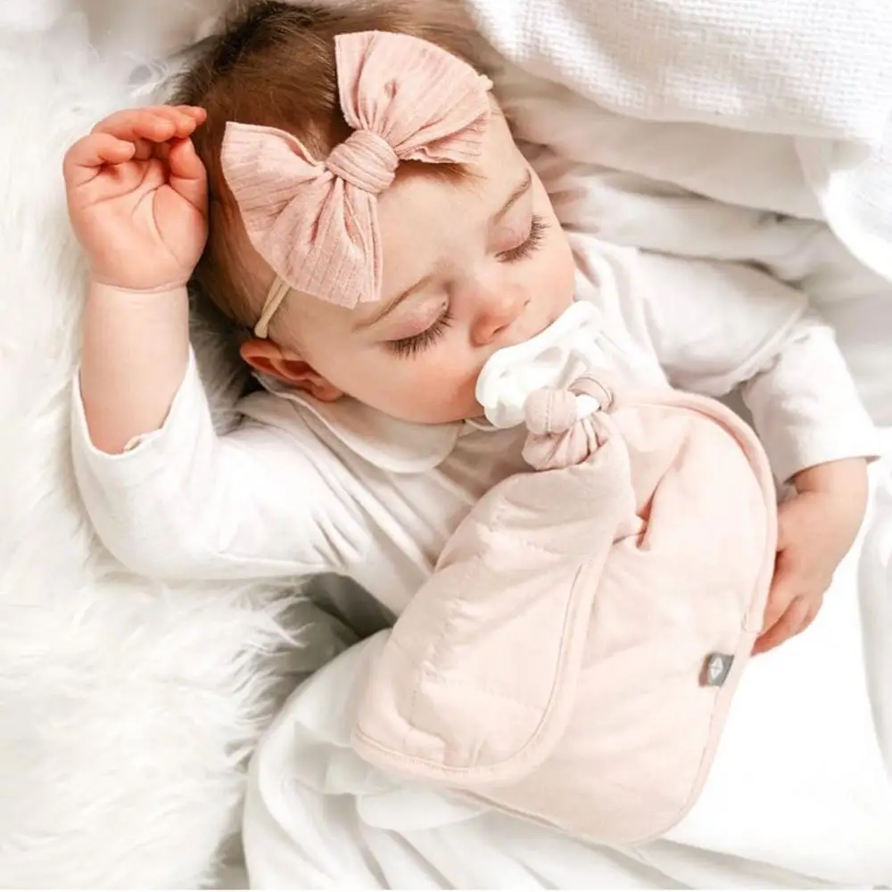 Cute Solid Baby Girl Headband For Baby Girls With Nylon Elastic Hair Band Newborn Bowknot Banadge To