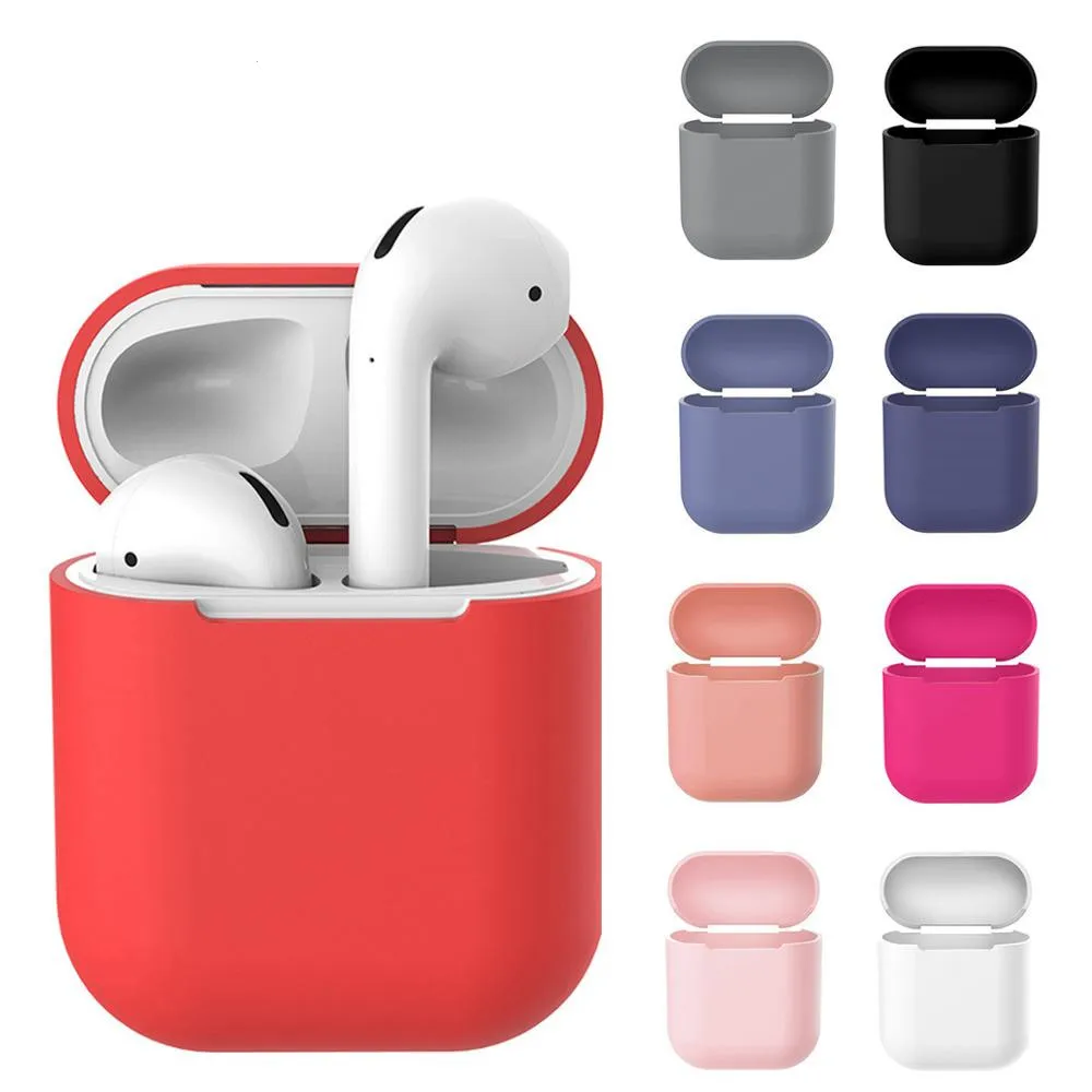 

Silicone Wireless Earphone Charging Case For Apple AirPods Wireless Bluetooth Headset Case Protective Sleeve Cover For Earphones