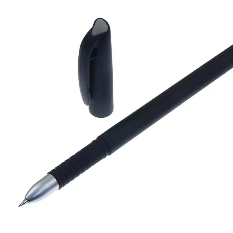 Black Auto Disappear Magic Ball Point Pen Disappearing Blue Ink Draft Save Paper 
