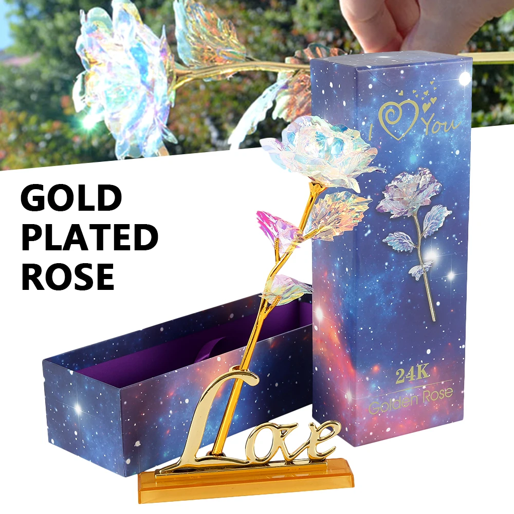 Золотая фольга Rose Met Liefde основа Everlasting Crystal Moederdag подарок De Beste Keuze Woondecoratie роза искусственные цветы