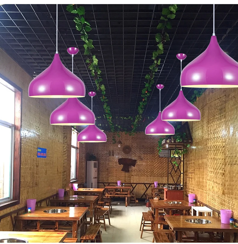 Modern Pendant Lights Nordic Pendant Lamp Colorful Aluminum Light Fixture For Cafe Restaurant Hanglamp Kitchen Hanging Lamps