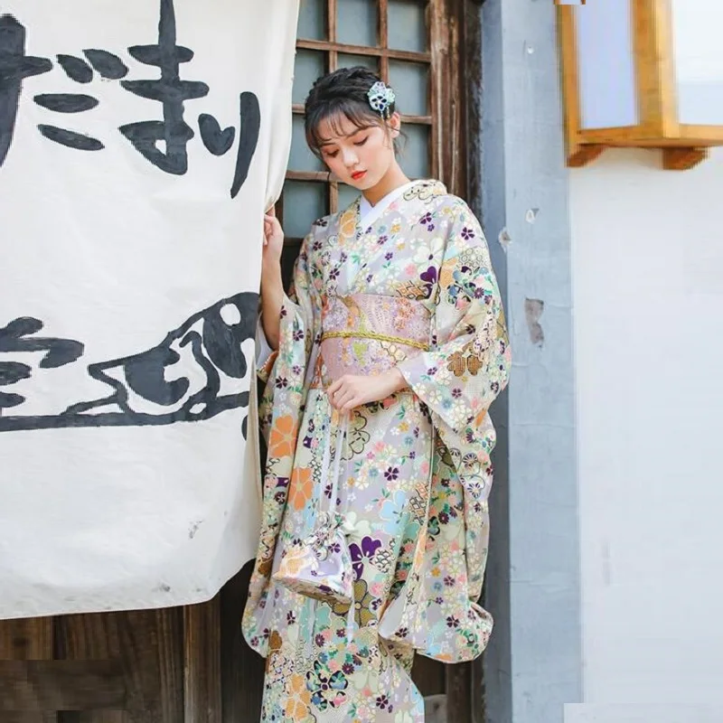 Традиционное японское кимоно, платье, кимоно для женщин,, Obi Haori Geisha, костюм, традиционный японский кимоно, косплей, FF2353