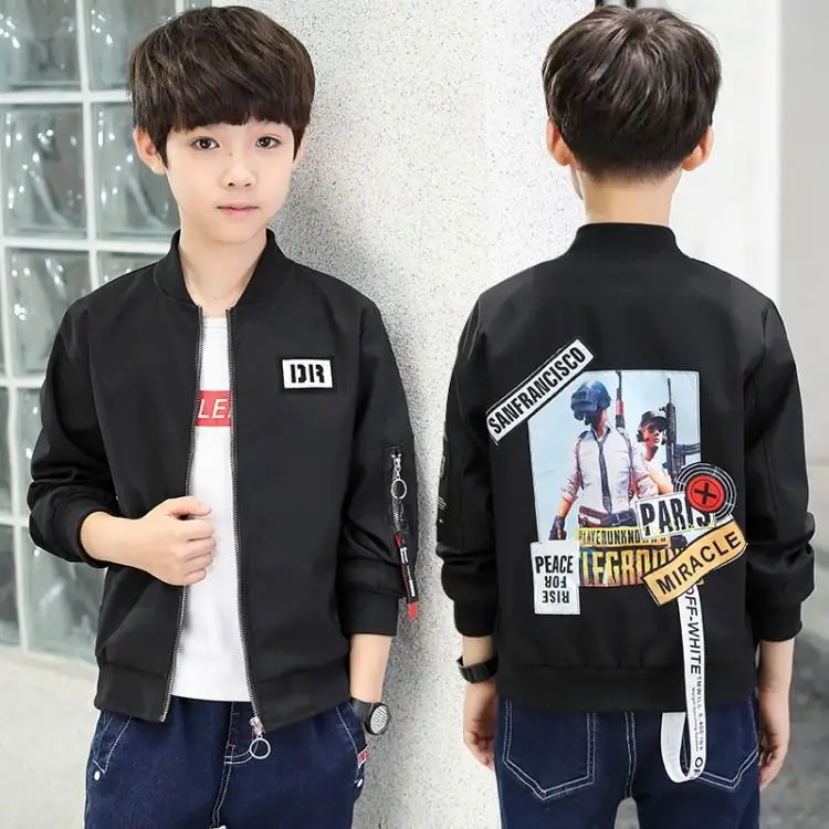 

BOY'S Coat Spring And Autumn 2019 New Style Big Kid Spring Clothing Children Fashion-12 Korean-style 10 Handsome Jacket 15-Year-