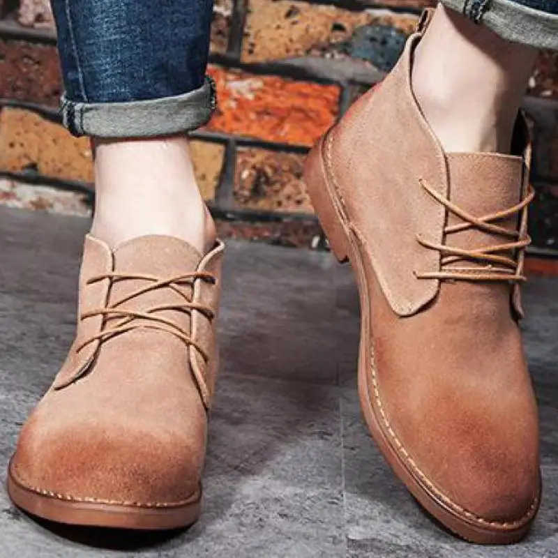 

Autumn Winter Genuine Leather Chelsea Cowboy Boots Wool Warm Snow Ankle Boots Waterproof Safety Work Shoe British Martin Booties
