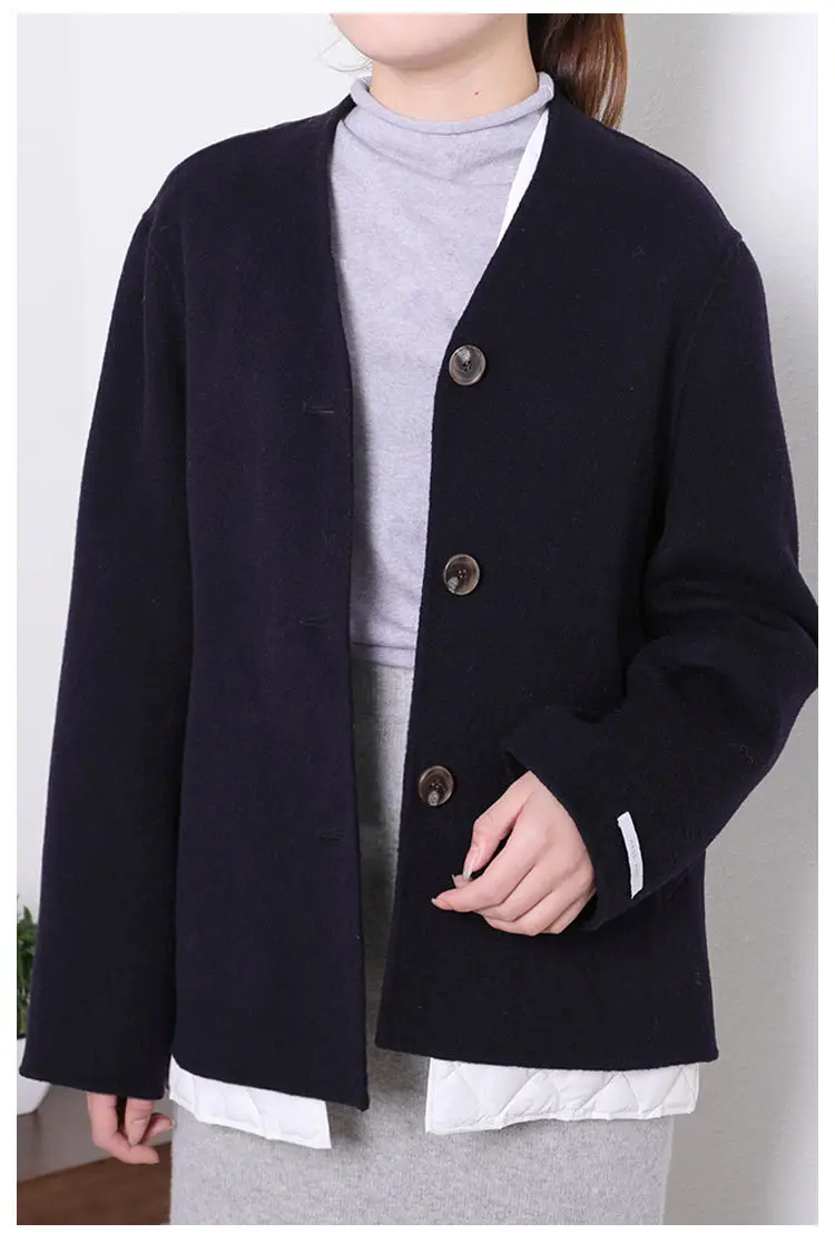 Wool Coat Women Clothes Korean Double-sided Wool Warm Winter Jacket Women Woolen Overcoat Manteau Femme 19jk26 YY2068