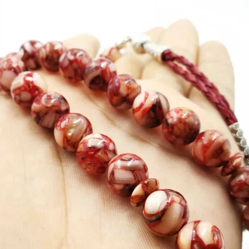 Новинка, Tesbih, стиль, натуральный красный казаз, кисточка, раковина, Tasbih, специальный подарок, мусульманский молитвенный бисер, 33, tespih, ислам, ювелирный браслет