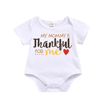 

Baby’s Casual Short-sleeved Jumpsuits Infant Special Letter Pattern One-piece Triangle Romper