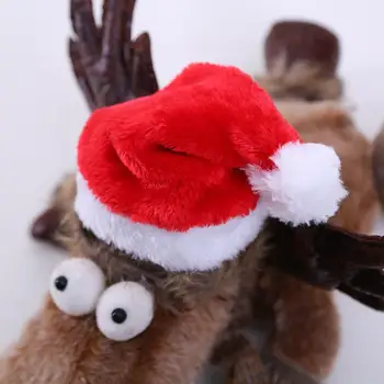 

2020 Christmas Cat Dog Winter Warm Plush Cap Pet Santa Hat Navidad Party Decor Hat Funny Kawaii Pet DIY Dogs Cats Costume Decor