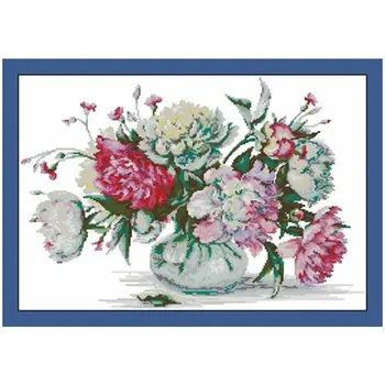 

peony patterns Counted Cross Stitch 11CT 14CT 18CT DIY Chinese Cross Stitch Kits Embroidery Needlework Sets