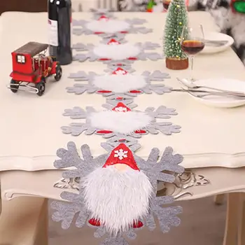 

1pc Cute Christmas Tablecloth Printed Table Runner Decorative Table Cover