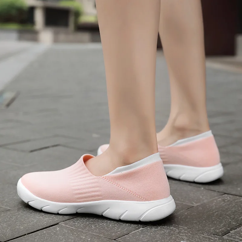 

Fashion Sneakers Women Vulcanize Shoes Comfortable Casual Sock Shoes Woman Comfortable Breathable Mesh Ballerina Flats Shoes QJ