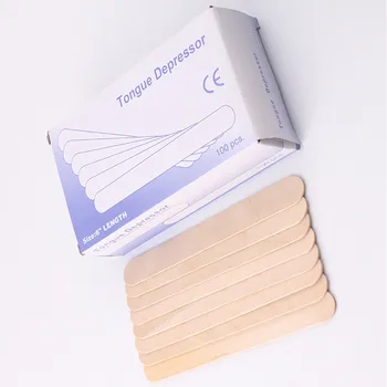 

100Pcs/Box DIY Cream Spoon Wooden Hair Remove Cream Tool Wax Stick Wooden Disposable Cosmetic Makeup Spatula Spoon Facial Stick