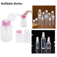 Press Pumping Dispenser Bottles Travel Transparent Plastic Atomizer Small Mini Empty Spray Refillable Bottles Multiple Choices