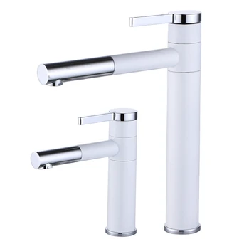 

Bathroom Kitchen Basin Faucet Single Handle Pull Out Spray Sink Tap 203F
