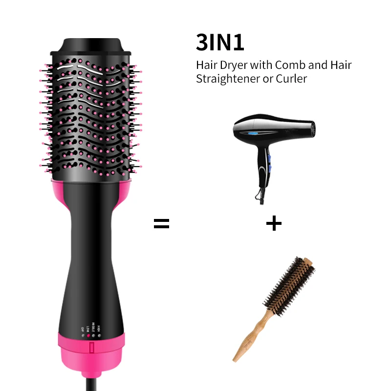 For Sale Brush Curler Hair-Dryer Negative-Ion-Generator Multifunctional Electric One Step xXKkbqRox