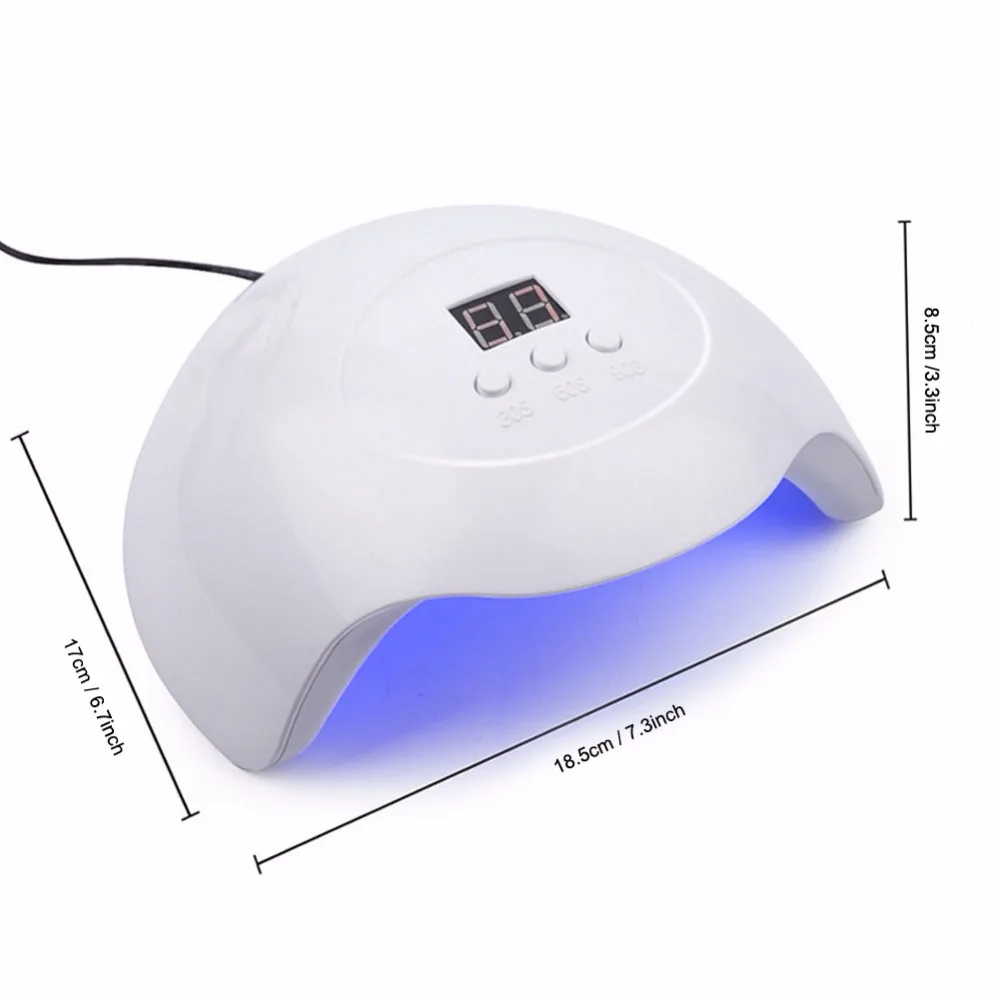 30W Intelligent UV LED Lamp Nail Gel Polish Dryer Dual Light Source Manicure Curing Machine durable