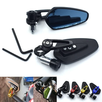 

Universal Motorcycle 7/8" 22mm Bar End Rear Mirrors Scooters Rearview Side View For uzuki GSXR600 GSXR750 Z900 Z800 Z1000 Z750