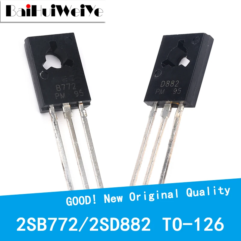 20 Stück Transistoren 2SB772 2SD882 TO-92 - Für Elektronik Projekte & Schaltungen