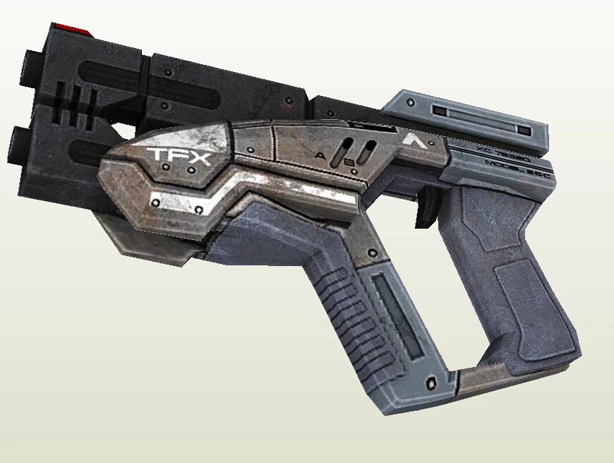 Пистолет хищник Mass Effect 3 M Масштаб 1:1 бумажная модель 3D Ручная работа сделай сам