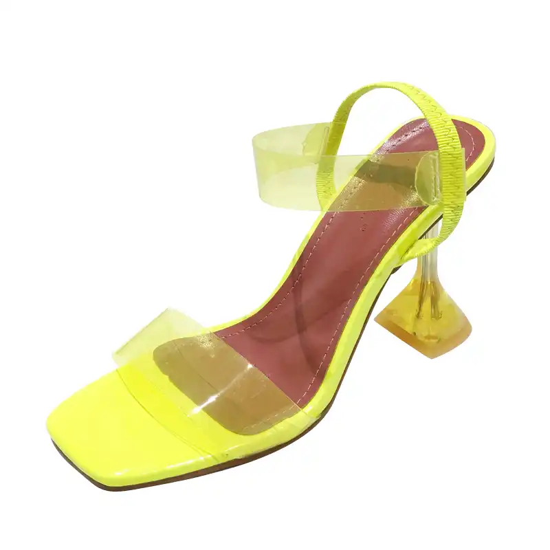 lime green clear shoes
