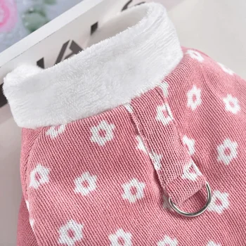 

Pet Dog Winter Jacket Coat Corduroy Coats Jackets Puppy Outfit Dogs Cat Winter Down Small Dog Clothes Warm Dogs Floret