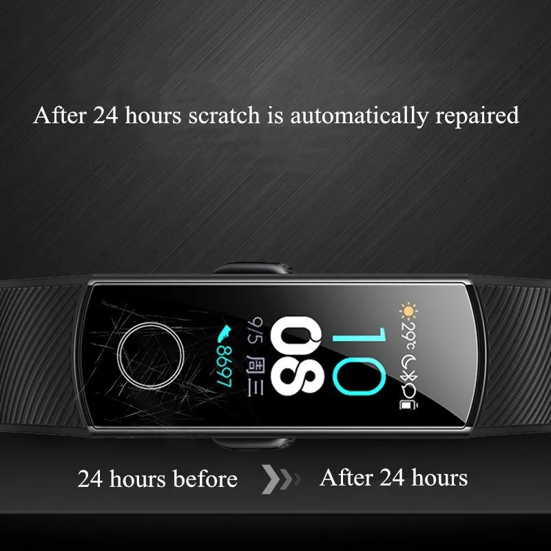 (1/2/5 шт.)/Лот полная Защита экрана для Huawei Honor Band 4 5 Защитная пленка Band4 Band5 мягкая не