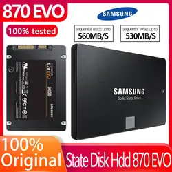 SAMSUNG 870 EVO SSD 1TB 500GB SATA 2,5 pulgadas estado sólido interno hasta 530 MB/s disco duro original para portátil PC de escritorio
