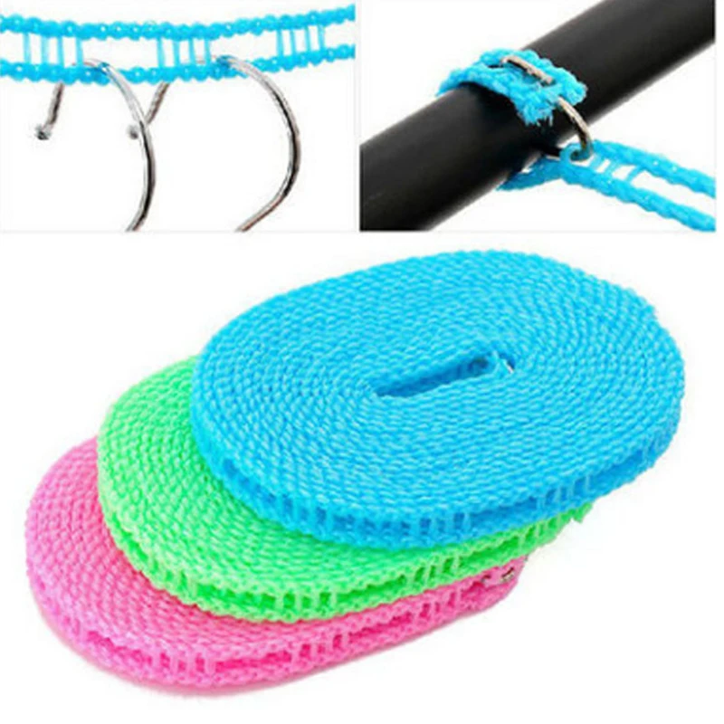 Anti-skid Windproof Clothesline Fence-type Clothesline Non-slip Drying  Ropeclothesline Outdoor Travel Clothes Line Ropes 10M