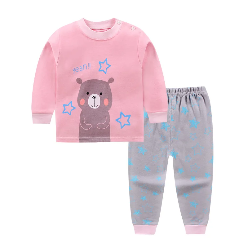 Комплекты одежды из 2 предметов для маленьких девочек, детская спортивная одежда, спортивный комплект с кроликом для мальчиков, костюмы, хлопковая одежда для малышей 9 мес.-4 лет - Цвет: 13