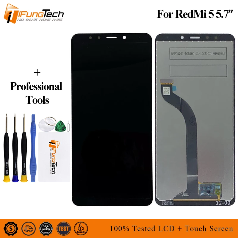 For Xiaomi Redmi 5 LCD Display Touch Screen Digitizer Assembly Replacement parts 5.7 inch for | Мобильные телефоны и