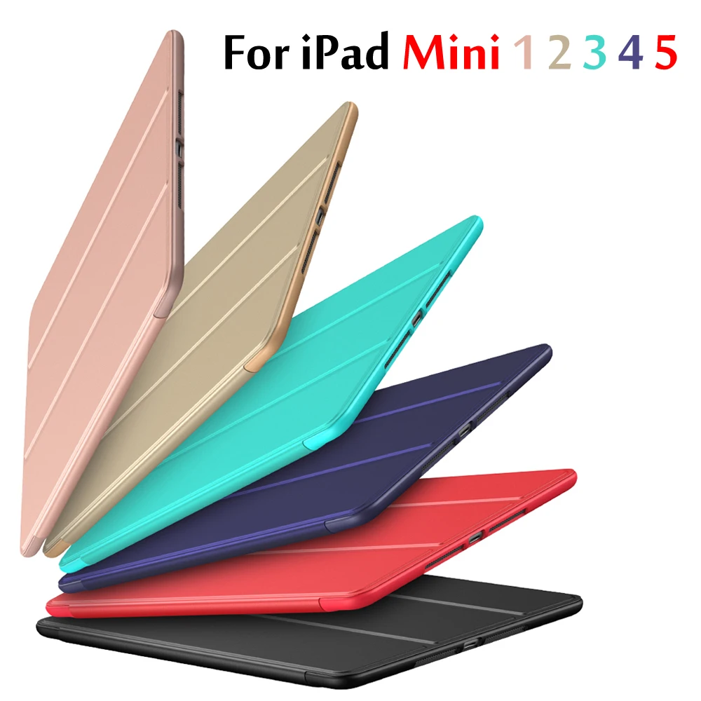 Чехол для iPad Mini 4 3 2 1 чехол из искусственной кожи Силиконовый мягкий 5 2019|Чехлы