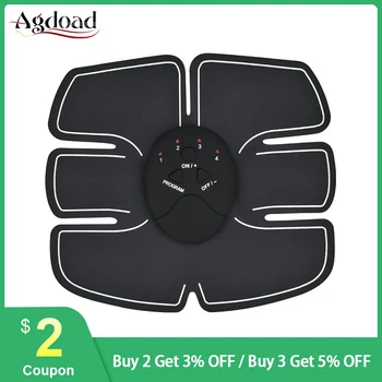 

US Warehouse EMS Wireless Muscle Stimulator Abdominal Toning Belt Muscle Toner Body Muscle Fitness Trainer For Abdomen Arm Leg