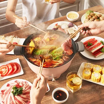 

Bear/Bear Dhg-b50c1 Electric Fire Fondue Pot Household Multi-functional One-piece Pot Plug Cooking Wok