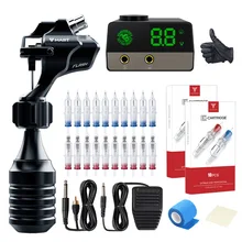 

Professional Tattoo Machine Kit Powerful Motor Tattoo Rotary Makeup Mast Flash with LCD Power Cartridge Needles Supplies
