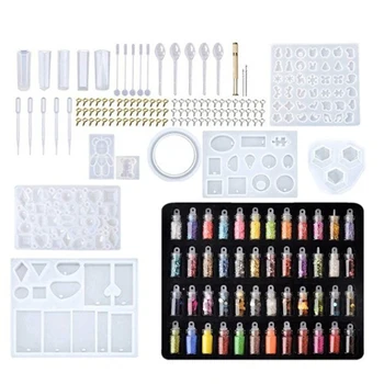

Non Toxic Resin Casting Mold Kit DIY Craft Making Reusable Universal Casting Molds For Jewelry making DIY Earring Findings