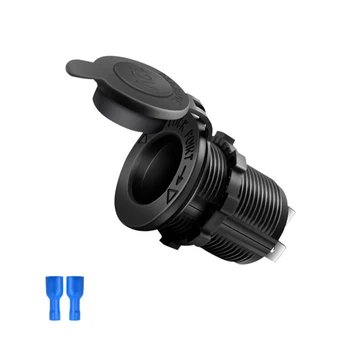 

12V Waterproof Car Cigarette Lighter Socket Auto Boat Motorcycle Tractor Power Outlet Socket Receptacle Car Accessories Black