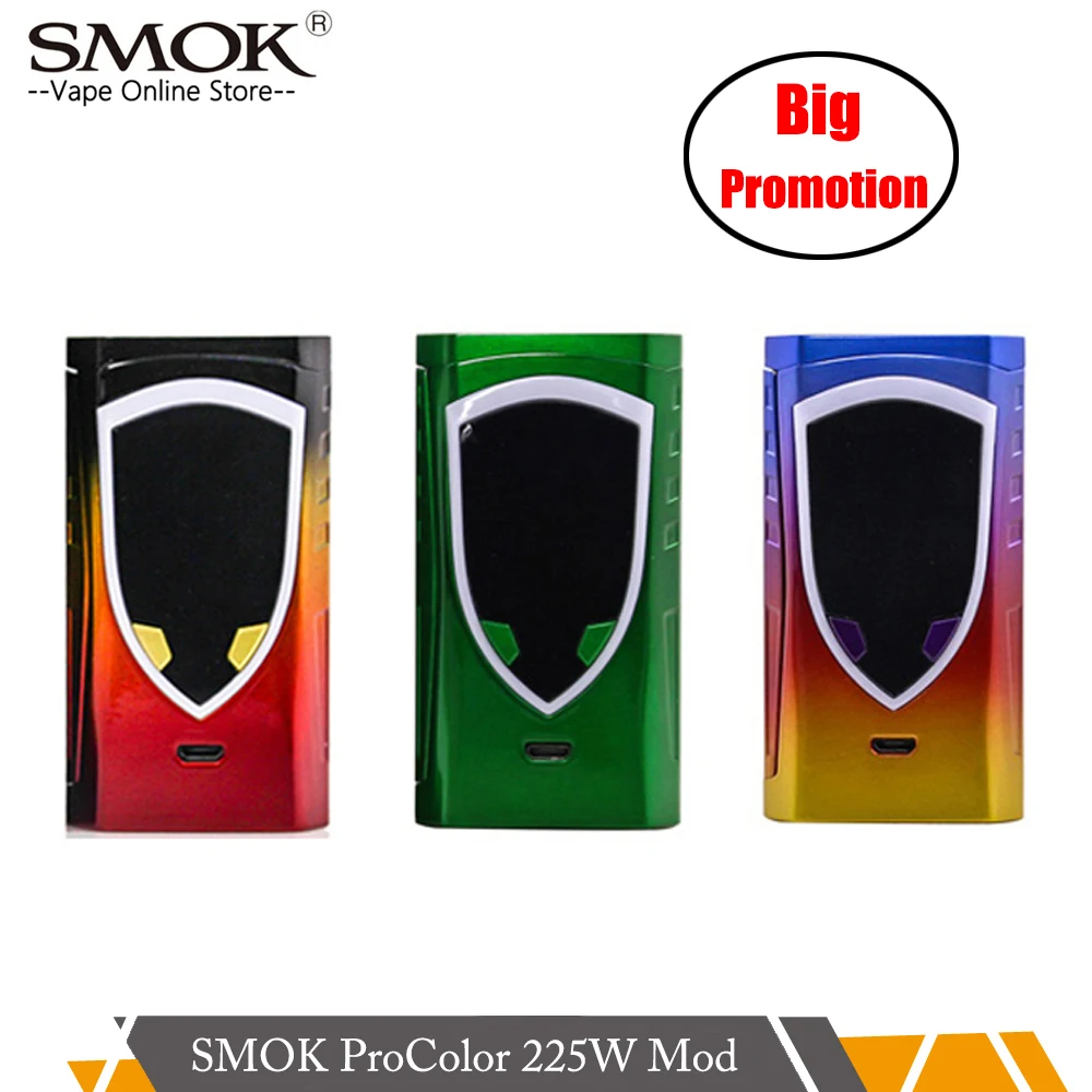Оригинальный SMOK Procolor 225 Вт TC бокс мод для V8 детский испаритель/TFV12 Prince