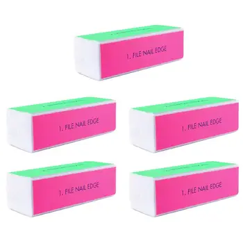 

5pcs Four Sided Nail Files Sponge Nail Files Nail Buffer Block Grinding Practical Manicure Tools Beauty Salon Nail Art Tool