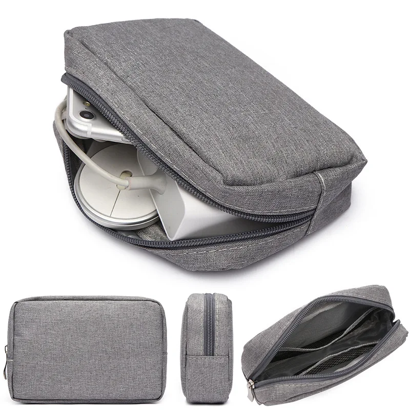 Travel Closet Organizer Case for Headphones Storage Bag Digital Portable Zipper Accessories Charger Data Cable USB Bag