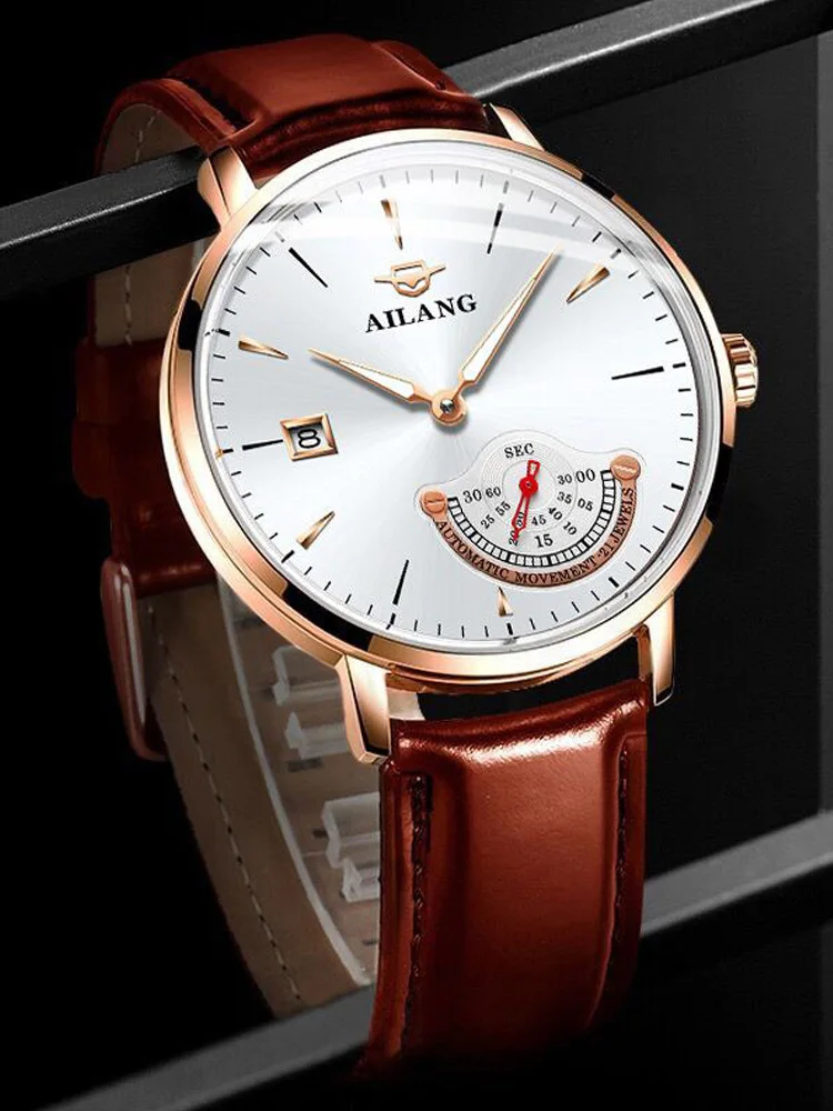 

2019 New Ultra-thin Mechanical Watch Automatic Waterproof Net Red New Concept Black Science And Technology Students Trend Men's